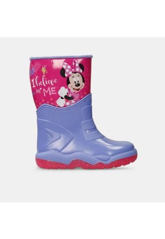 Botas De Lluvia Infantil Para Niña Licenses Disney Morado-Fucsia Mora L LICENSES DISNEY