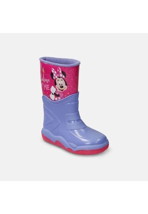 Botas De Lluvia Infantil Para Niña Licenses Disney Morado-Fucsia Mora L