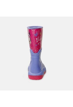 Botas De Lluvia Infantil Para Niña Licenses Disney Morado-Fucsia Mora L