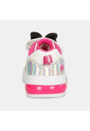 Tenis Con Luces Infantil Para Niña Bubblegummers Blanco Ultramar 22-25