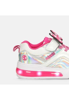 Tenis Con Luces Infantil Para Niña Bubblegummers Blanco Ultramar 22-25