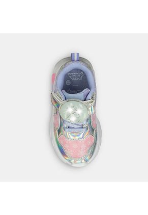 Tenis Con Luces Infantil Para Niña Bubblegummers Azul Tiziana L 3Frozen 22-25