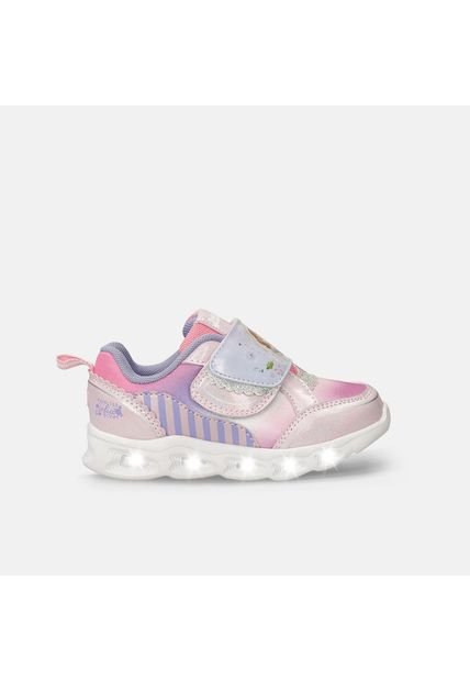 Tenis Con Luces Junior Para Niña Bubblegummers Multicolor Mia L 30-33