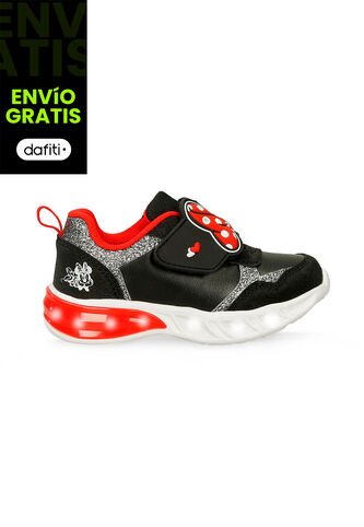 Tenis Infantil Para Niña Licenses Disney Negro-Rojo Luciana L LICENSES DISNEY