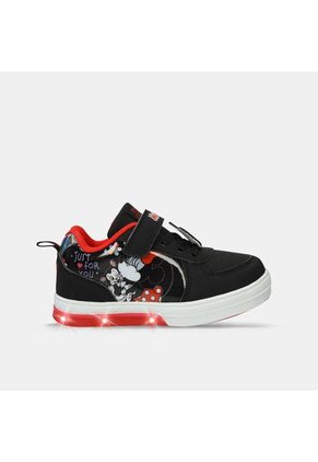Tenis Con Luces Infantil Para Niña Bubblegummers Negro Nadia L 2Minnie 22-25
