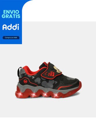 Tenis Con Luces Para Niño Disney Negro Nestor L 5Mickey LICENSES DISNEY
