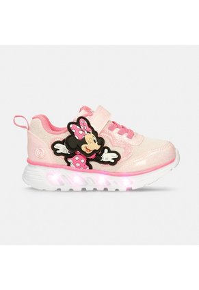 Tenis Infantil Con Luces Para Niña Licenses Disney Rosado Menina L
