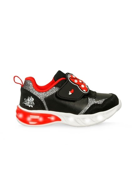 Tenis Infantil Para Niña Licenses Disney Negro-Rojo Luciana L