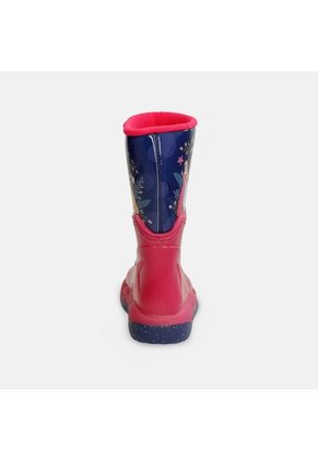 Botas De Lluvia Infantil Para Niña Licenses Disney Fucsia-Azul Mindy L
