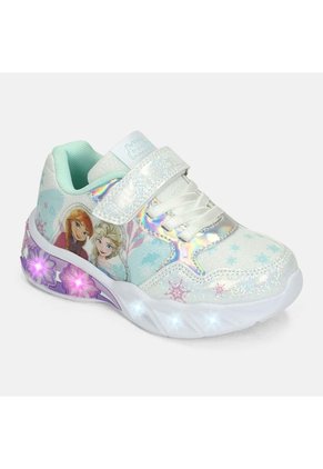 Tenis Con Luces Para Niña Bubblegummers Blanco Frozen