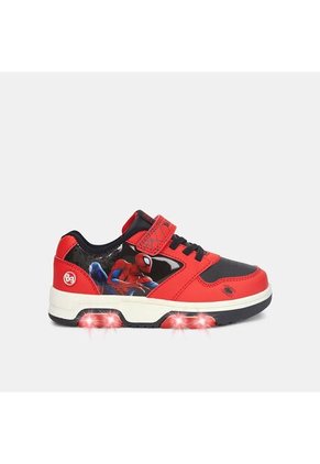 Tenis Con Luces Infantil Para Niño Marvel Vino 22-25