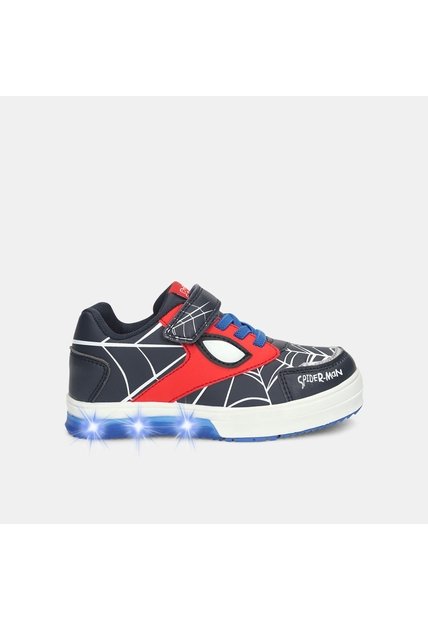 Tenis Con Luces Para Niño Marvel Violeta Neon