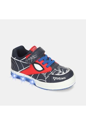 Tenis Con Luces Para Niño Marvel Violeta Neon