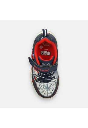 Tenis Con Luces Infantil Para Niño Bubblegummers Azul Nispero L 4Spiderman 22-25