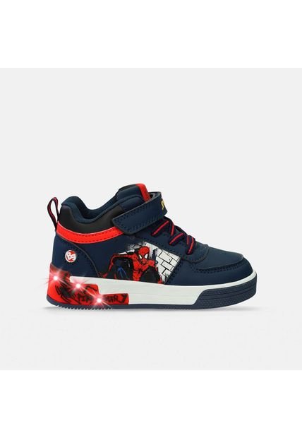 Tenis Junior Con Luces Para Niño Bubblegummers/Marvel Azul Noel L  16Spiderman 30-33