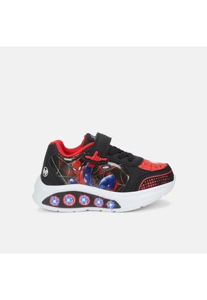 Tenis Con Luces Para Niño Licenses Marvel Negro Freestone First Step Boys 1 +