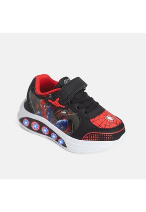 Tenis Con Luces Para Niño Licenses Marvel Negro Freestone First Step Boys 1 +
