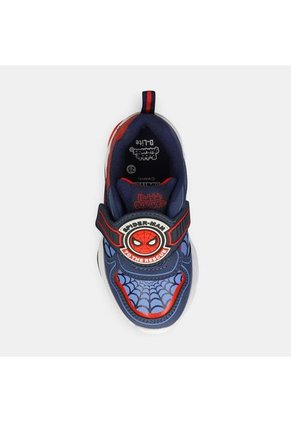 Tenis Infantil Con Luces Para Niño Bubblegummers/Marvel Azul Nieto L 12Spiderman 22-25