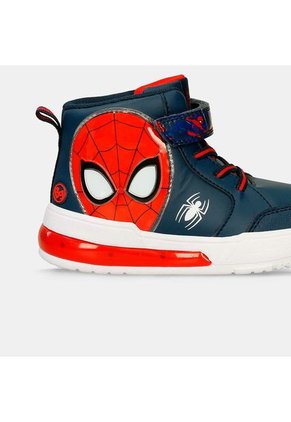 Botas Infantil Con Luces Con Luces Para Niño Licenses Marvel Azul-Rojo Milton L