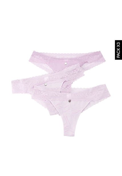 Pantie x3 Lila Lili Pink