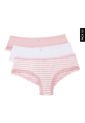 Pantie x2 Blanco-Rosa Lili Pink de Lili Pink
