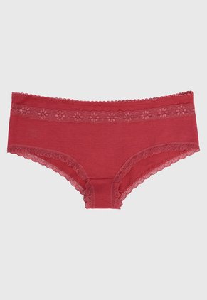 Pantie X3 Blanco-Vinotinto Lili Pink