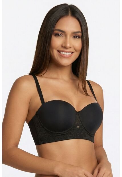 Brasier Tipo Strapless De Base Ancha En Microfibra IG101-004 BRASIER MCRFBRA, T36B, NRGO Lili Pink