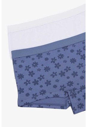 Boxer Confeccionado En Algodón Para Niñas Paquete X2 LJ103-012 PANTY ALG X2, T12, BLCO_FLRS Lili Pink
