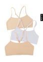 Top x3 Blanco-Beige Lili Pink de Lili Pink