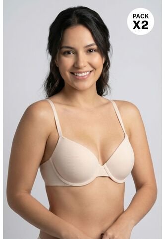 Brasier Con Aros Libres Elaborado En Microfibra Paquete X2 MJ102-090 BRASIER  X2, T34B, NRGO_DRZN Lili Pink Lili Pink