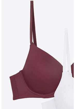 Brasier Con Copa 3/4 Paquete X2 Confeccionado En Microfibra 4351D BRASIER X2, T36B, BLCO_PTRL Lili Pink