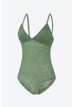 Body En Malla Con Encaje Y Escote Triangular EM159-002 BODY ENCAJE, TL, VRML Lili Pink