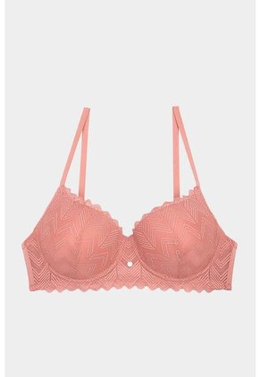 Brasier Individual Con Cobertura 3/4 Confeccionado En Encaje EM178-006 BRASIER ENCAJE, T36B, CORL Lili Pink