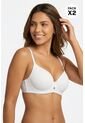 Brasier Con Copa 3/4 Paquete X2 Confeccionado En Microfibra 4351D BRASIER X2, T34B, BLCO_VNTN Lili Pink de Lili Pink
