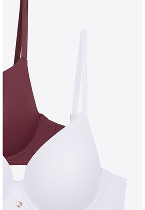 Brasier Con Copa 3/4 Paquete X2 Confeccionado En Microfibra 4351D BRASIER X2, T34B, BLCO_VNTN Lili Pink