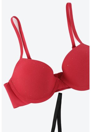 Brasier Con Aros Libres Elaborado En Microfibra Paquete X2 MJ102-090 BRASIER  X2, T36B, NRGO_ROJO Lili Pink