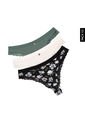 Pantie x3 Verde-Blanco-Negro Lili Pink de Lili Pink