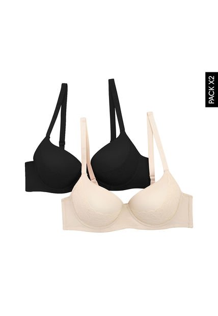 Brasier x2 Negro-beige Lili Pink