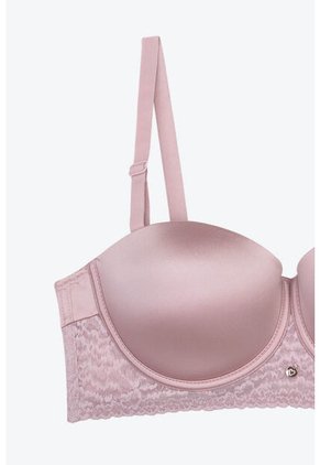 Brasier Strapless Individual Confeccionado En Microfibra Satinada IM101-028 BRASIER MICROFIBRA, T40B, PDRS Lili Pink