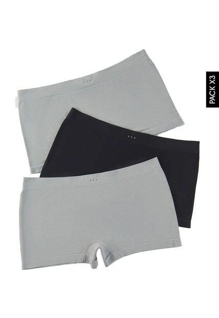 Pantie x3 Gris-Negro Lili Pink