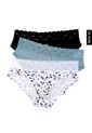 Pantie x3 Negro-Blanco-Azul Grisáceo Lili Pink de Lili Pink