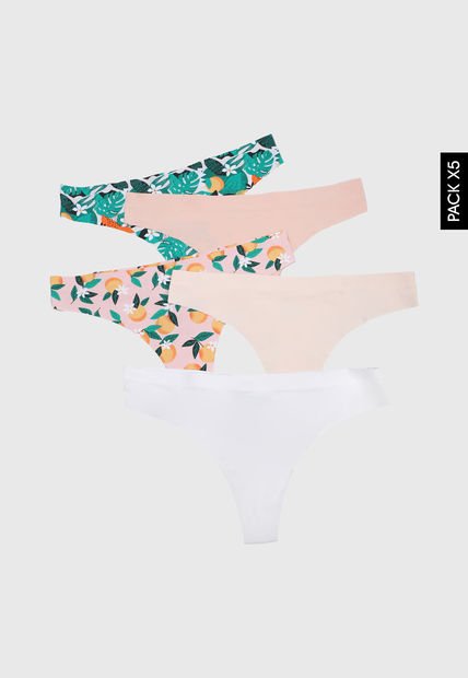 Pantie x5 Multicolor Lili Pink