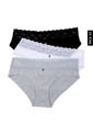 Pantie x3 Gris-Blanco-Negro Lili Pink Femenino de Lili Pink