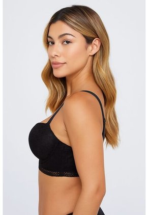 Brasier Estilo Strapless Copa C En Encaje EM102-005 ECJX2, T36C, NRGO_BLCO Lili Pink