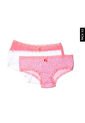 Pantie x3 Blanco-Coral Lili Pink de Lili Pink