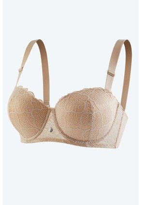 Brasier Estilo Strapless Copa C En Encaje EM102-005 BRASIER ECJX2, T36C, NRGO_BLCO Lili Pink