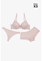 Conjunto Trío En Microfibra Incluye Brasier Más 2 Panties 2310 CONJUNTO BRASIER TRIO T34B/M RSCL Lili Pink de Lili Pink