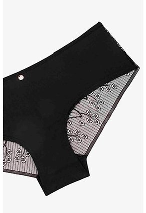 Conjunto De Tres Piezas: Brasier Más Dos Panties 2190 TRIO BRAS HIPST BOXER NEGRO T36 Lili Pink