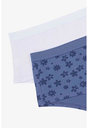 Panty Para Niña Paquete X2 Silueta Hipster En Algodón LJ103-009 PANTY ALG X2, T12, BLCO_FLRS Lili Pink