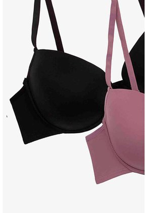 Brasier En Microfibra Copa 3/4 Paquete X2 4503D T32B NRGO_VNTN Lili Pink